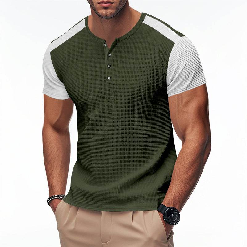 Plus Size Men's Color Block T-shirt - Velora