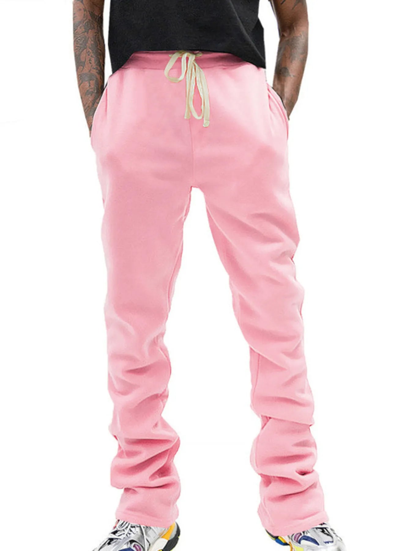 Men's Full Size Drawstring Casual Pants Plus Size - Velora