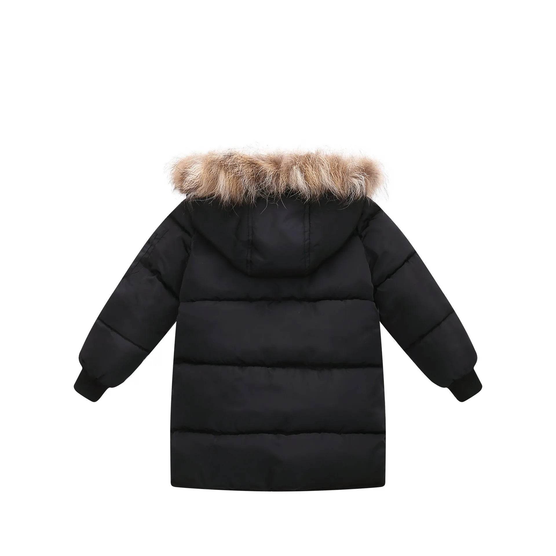 Children's Down And Wadded Jacket Camouflage Fur Collar Detachable Thickened Warm - Velora