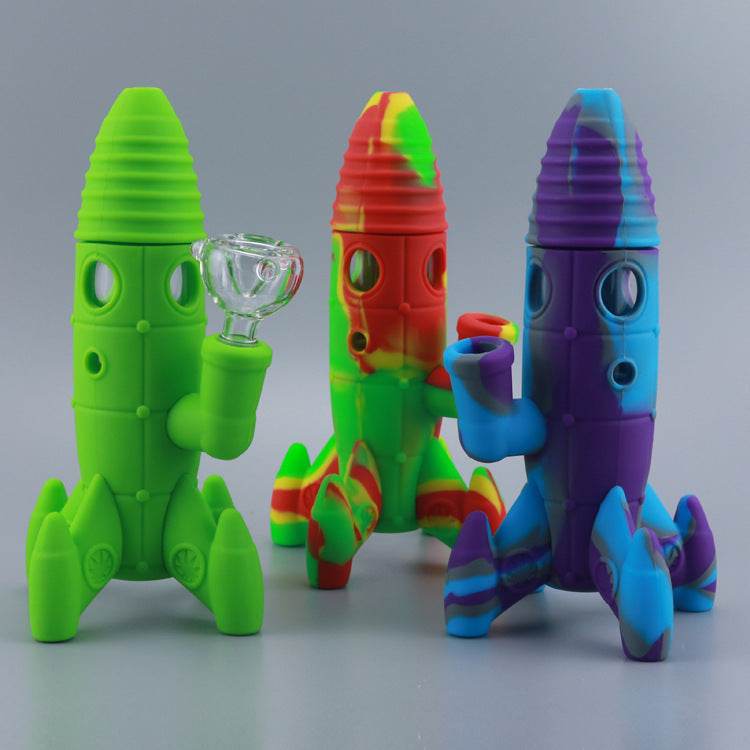 Silicone Hookah Astronaut Rocket Smoking Pot - Velora
