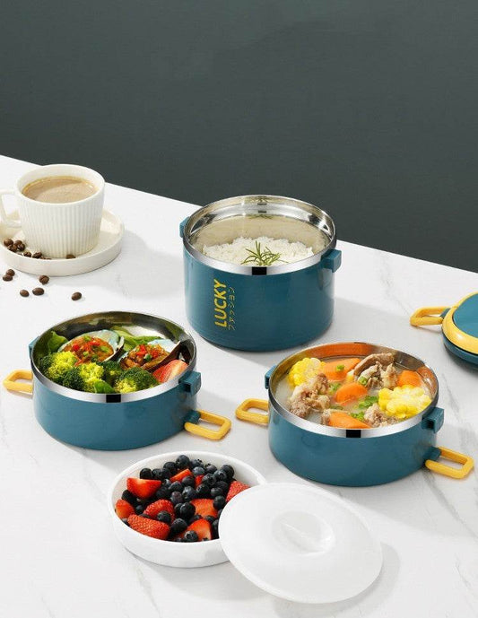 Sealed Multi Layered Thermal Stainless Steel Insulated Lunch box - Velora