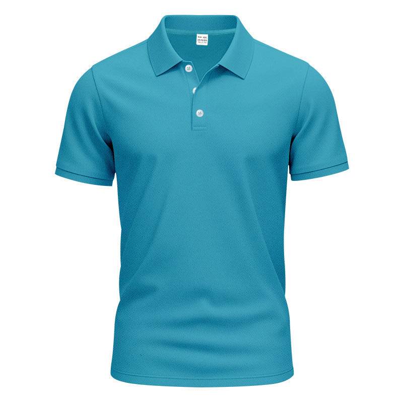 Men's Gentleman Loose Breathable Lapels Short Sleeve - Velora