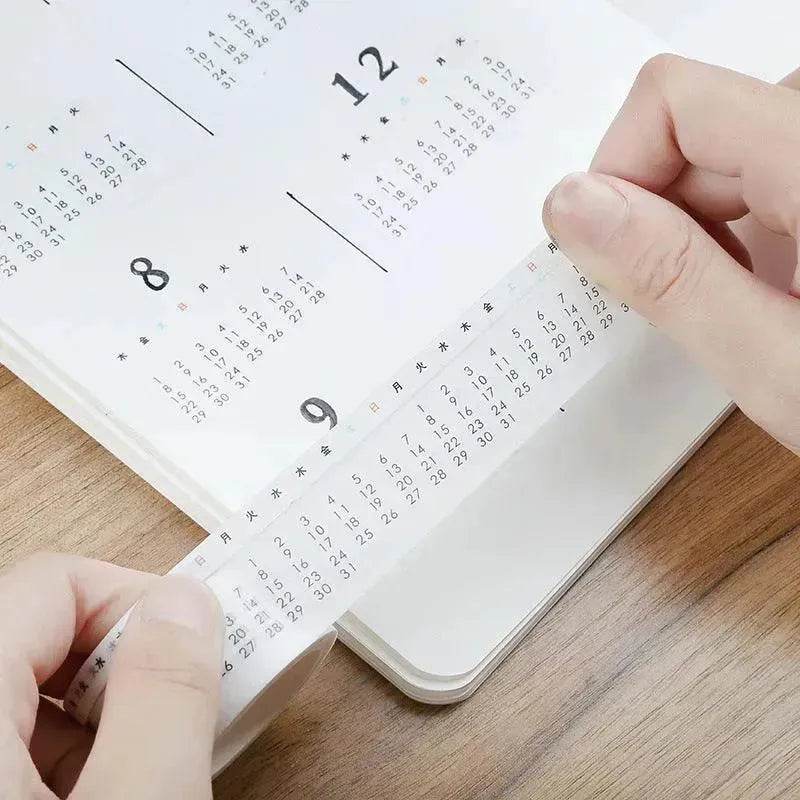 Digital Hand Account Tape Sticker Time Management Month Week - Velora