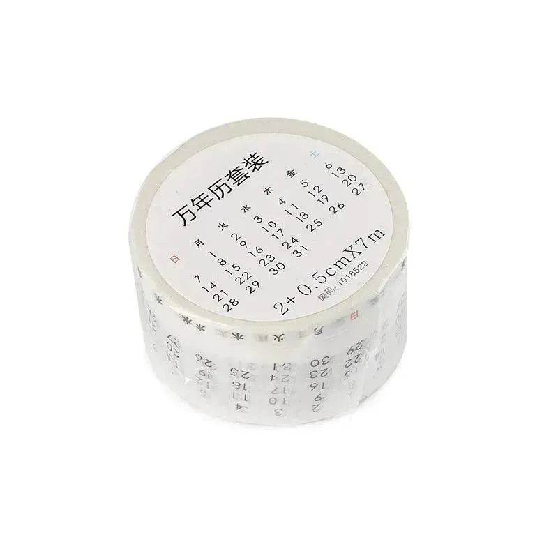 Digital Hand Account Tape Sticker Time Management Month Week - Velora