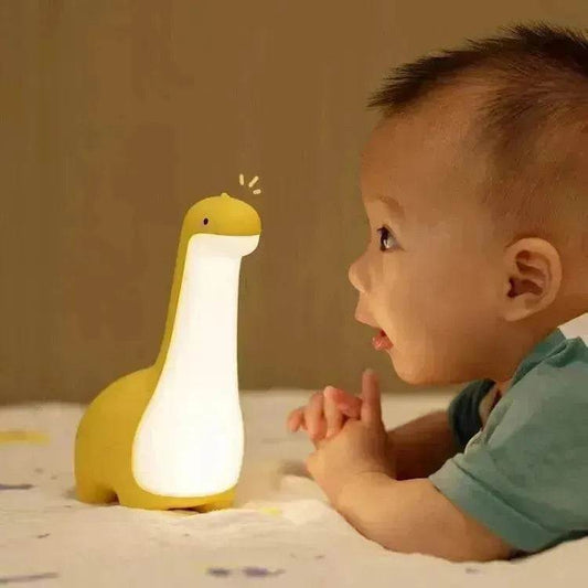 Dinosaur Night Light Cute Children's Night Light Eye Protection Bedside Timing Lamp USB Charging Room Decoration Children's Gift - Velora