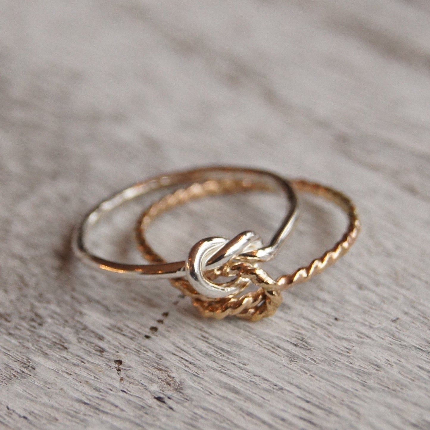 Double Knot Ring Mixed Metal