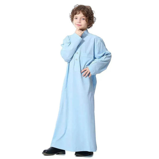 Fashionable and Elegant Dubai Middle Eastern Arab ArabBoys Kaftan Jalabiya Festival Dress Ramadan Moroccan Jalabiya - Velora