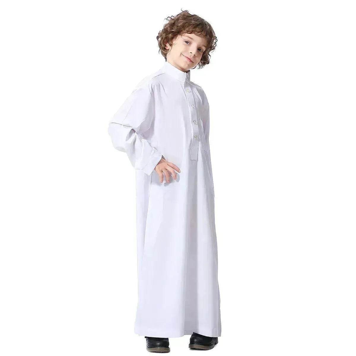 Fashionable and Elegant Dubai Middle Eastern Arab ArabBoys Kaftan Jalabiya Festival Dress Ramadan Moroccan Jalabiya - Velora