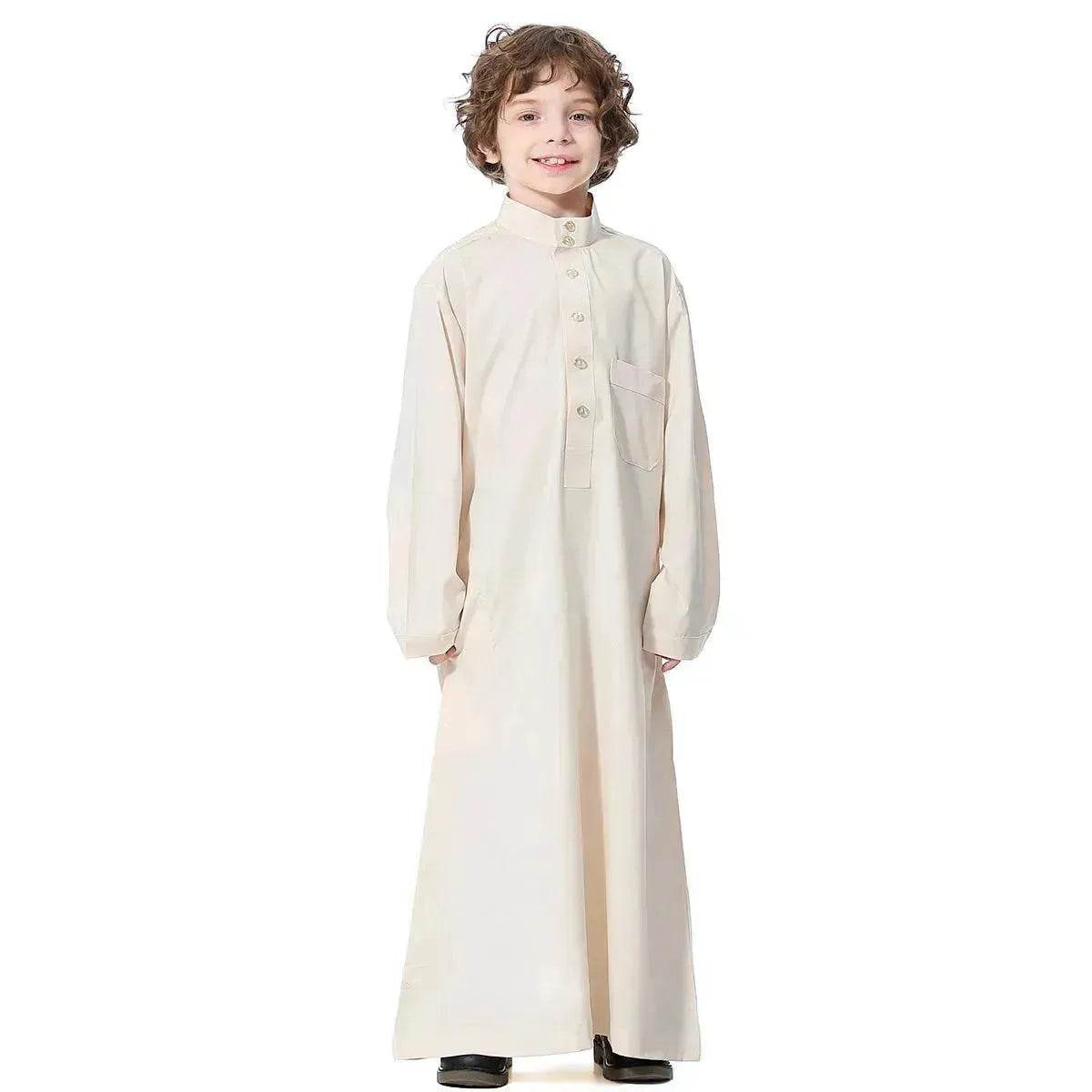 Fashionable and Elegant Dubai Middle Eastern Arab ArabBoys Kaftan Jalabiya Festival Dress Ramadan Moroccan Jalabiya - Velora