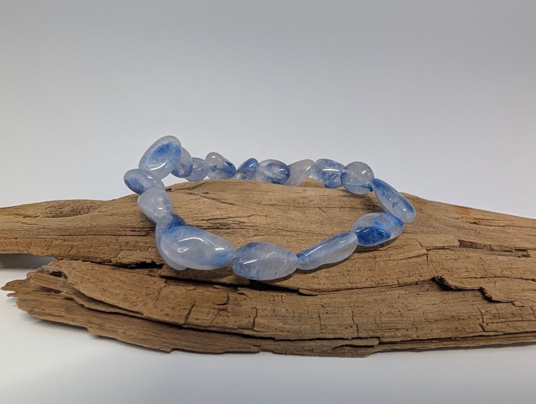 Dumortierite Bracelet — Tumbled Freeform Beads