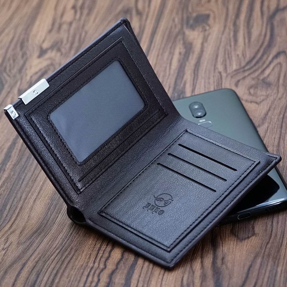 Custom Men's leather Wallet Zipper Valentine's Day gift Personalized Men's Wallet - Velora