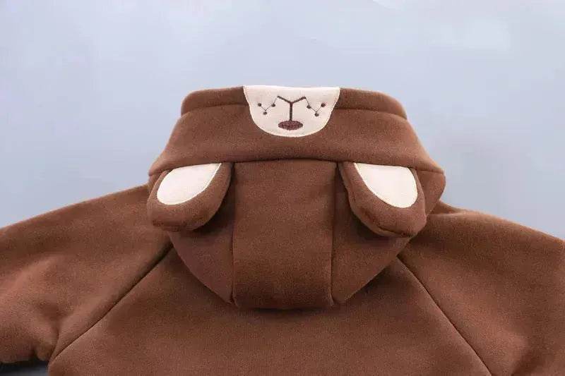 Boys' Suit Autumn Fashionable Fleece-lined Three-piece Set Baby Winter Fashionable Clothing - Velora