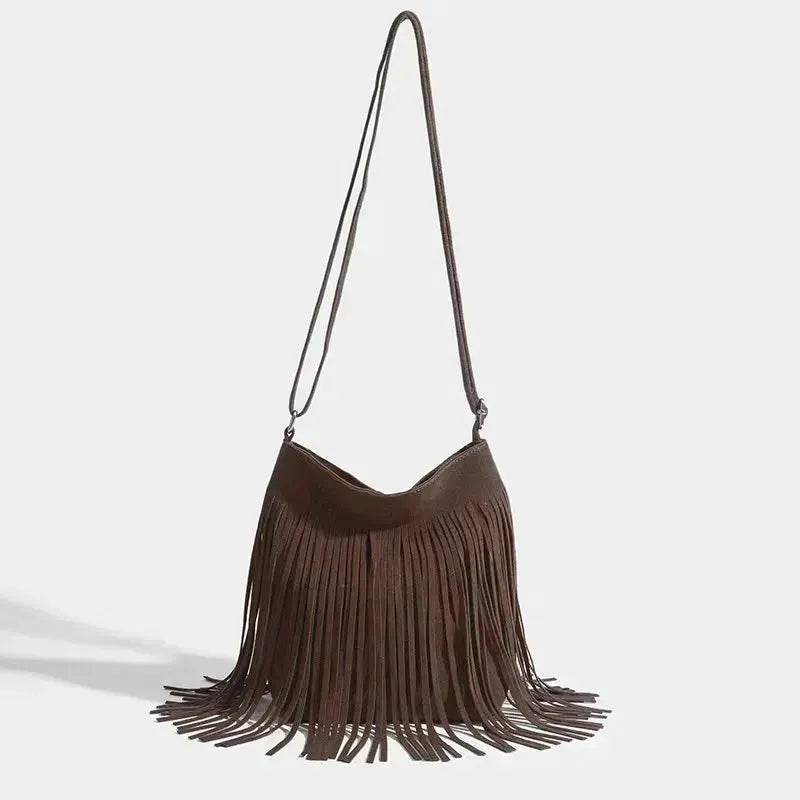 Artistic Tassel fringe Messenger Bag Simple And Popular Shoulder Bag - Velora