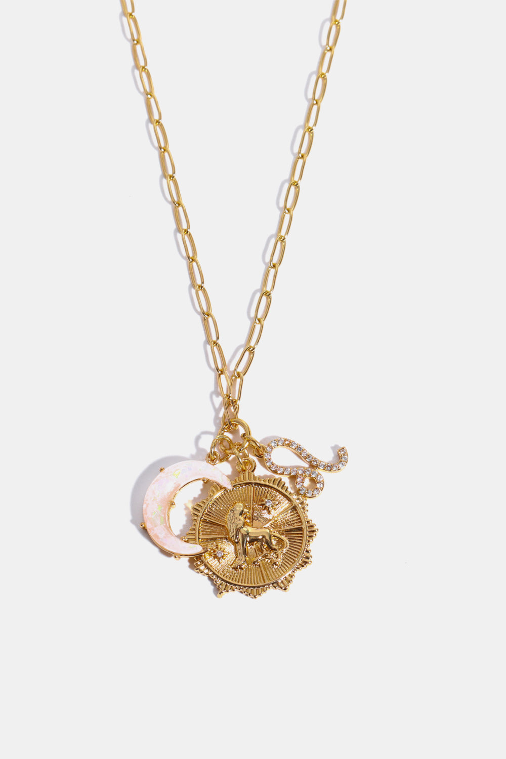 Constellation and Moon Pendant Copper Necklace - Velora