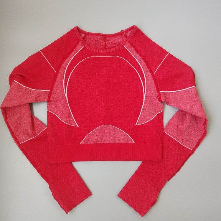 Women Tight Long Sleeve Fitness Workout Yoga Running Gym Crop top - Velora