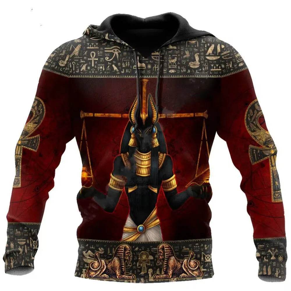 Men's Gothic Printed Street Fashion Classic Hoodie Pullover - Velora
