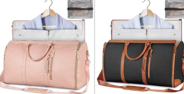 Large Capacity Travel Duffle Bag Women's Handbag Folding Suit Bag Waterproof Clothes Totes - Velora