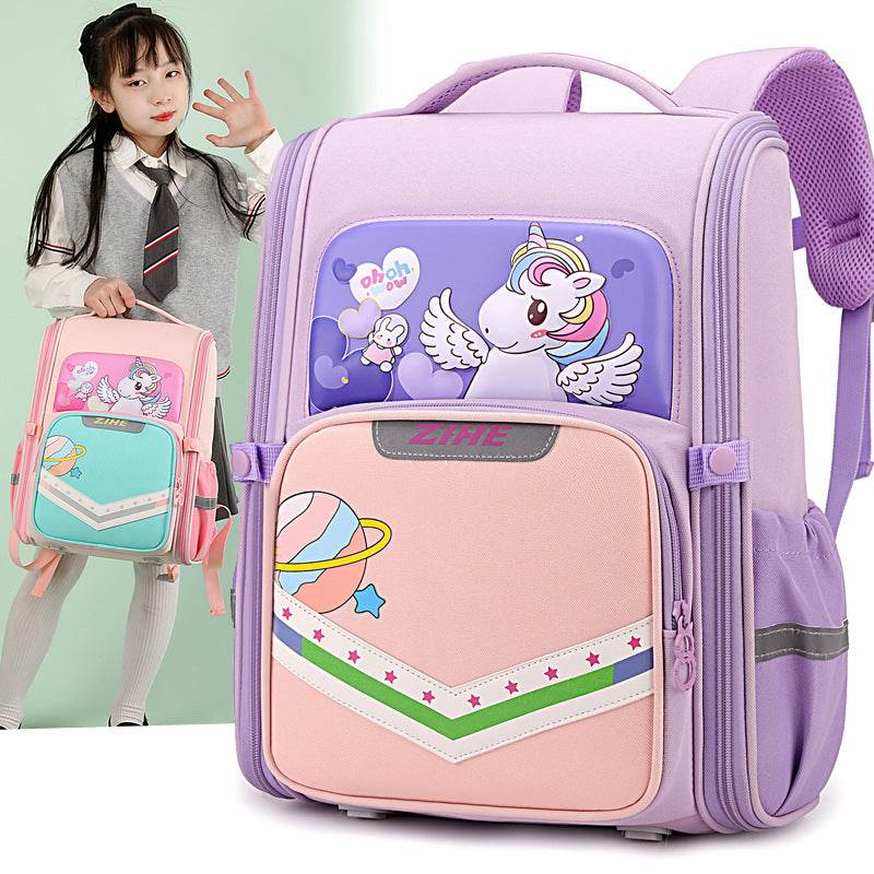 Back Support Large Capacity Cartoon Backpack for School - Velora