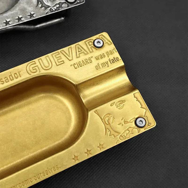 Metal Gold and Silver 2 slot Cigar Ashtray - Velora