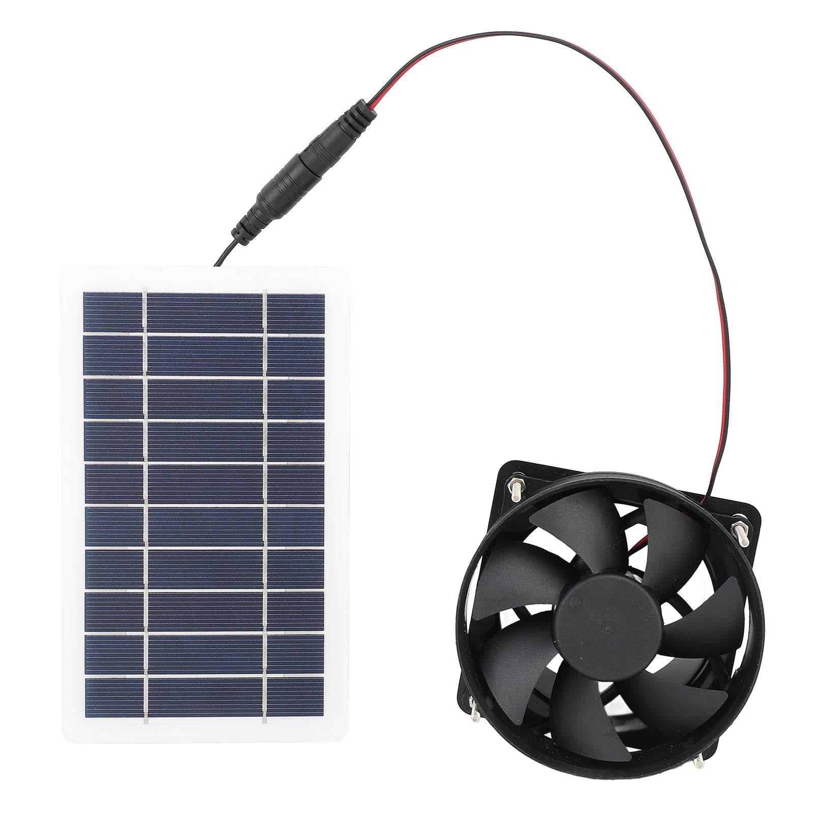 10W Solar Panel Powered Fan Kit Monocrystalline Silicon Solar Powered Exhaust Fan Portable Silent Solar Panel Fan for Outdoor - Velora