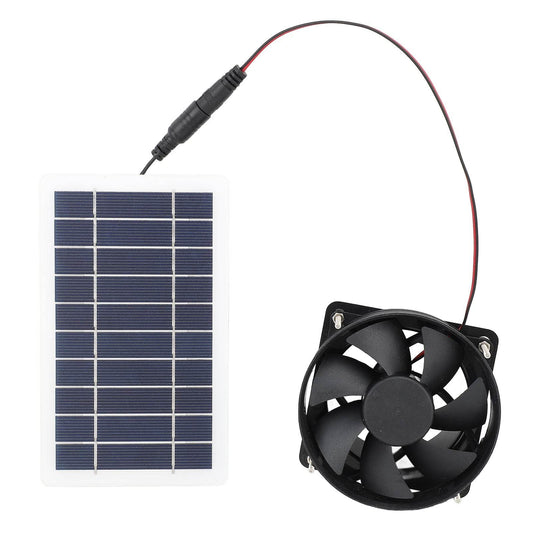 10W Solar Panel Powered Fan Kit Monocrystalline Silicon Solar Powered Exhaust Fan Portable Silent Solar Panel Fan for Outdoor - Velora