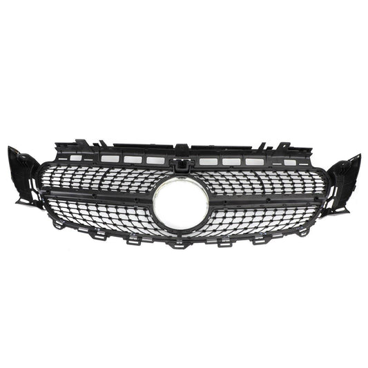 Diamond Silver Edge Front Grille For 2016 To 2019 Mercedes-Benz W213 E300 E400 - Velora