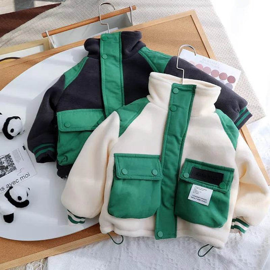 Children's Polar Fleece And Fleece Thickened Coat - Velora