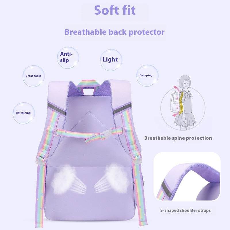 Large Schoolbag for Kids – Grades 2 to 6 Ergonomic Backpack - Velora