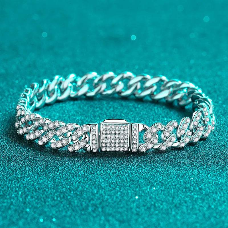 Cuban Link Chain Moissanite Bracelet - Velora
