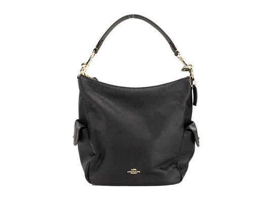 Coach Pennie Elegant Black Leather Convertible Handbag