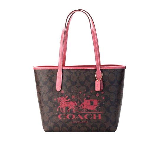 Coach Signature Horse and Carriage Mini City Tote