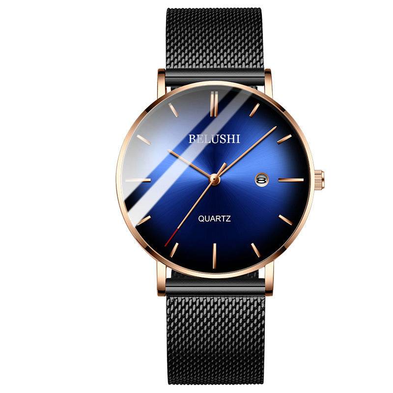 Blue Light Ultra-thin Fashion Men's Waterproof Quartz Watch - Velora