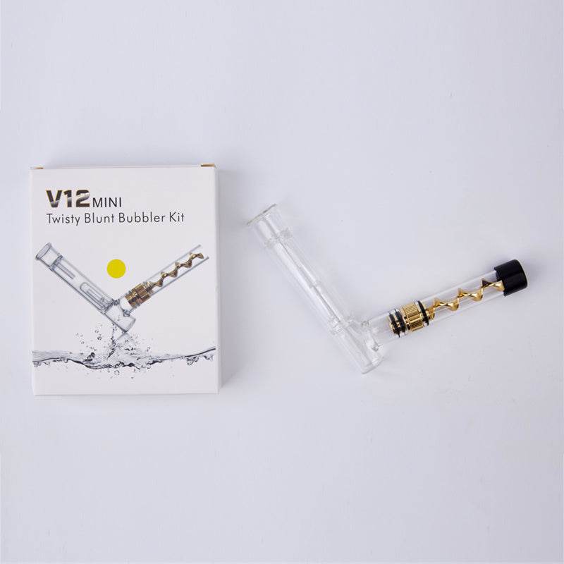 V12mini Hookah Set Spiral Pipe Atomizer Pipe Glass Twisty Blunt Smoker - Velora