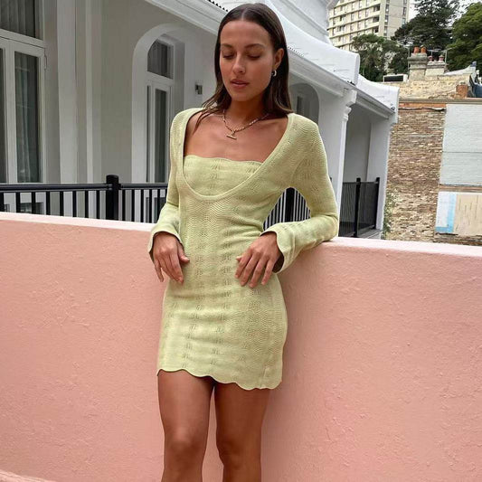Design Knitted Dress Women's Slim Fit - Velora