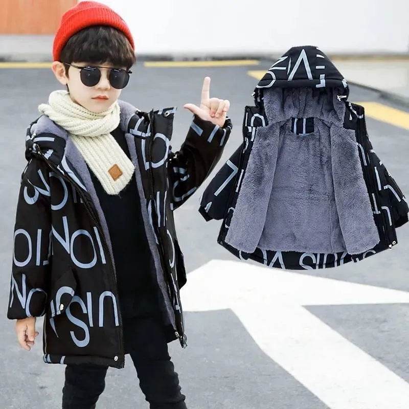 Children's Thick Padded Korean Winter Coat - Velora