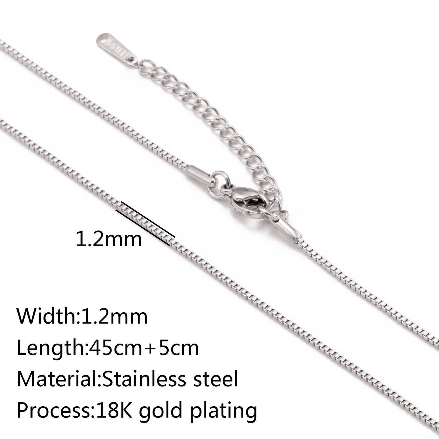 Stainless Steel Vacuum Vapor Plating 18K Gold Color Protection Lip Chain Necklace - Velora