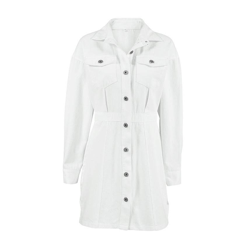 Cotton Waist – A-Line Mid Waist Short Skirt with Pockets - Velora