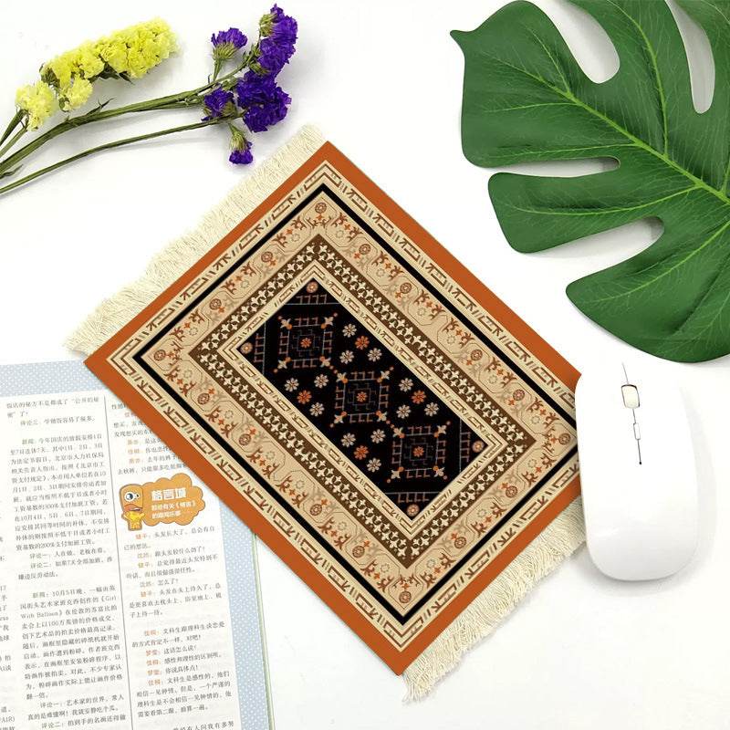 Office mouse pad, Suede fringe mouse pad Hot rubber Bohemian style - Velora