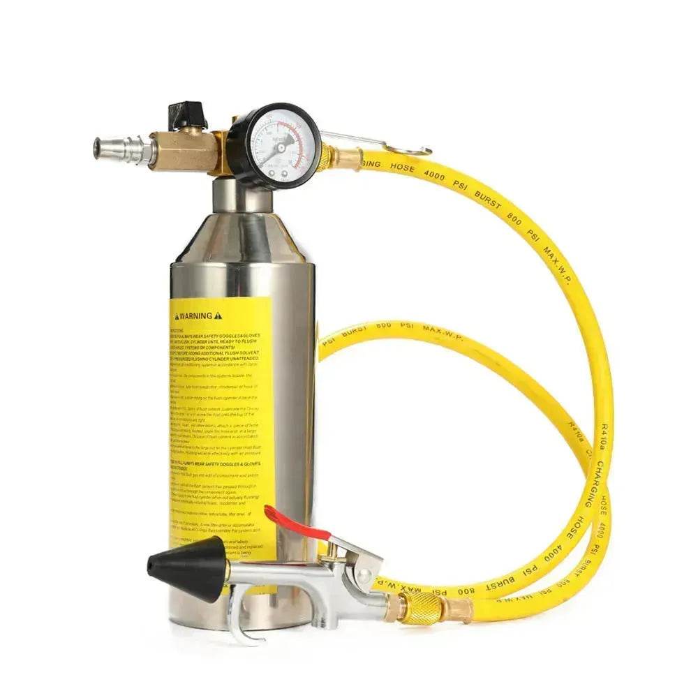 Automotive Air Conditioner System Flush Canister Gun Kit Pipe Maintenance Bottle - Velora