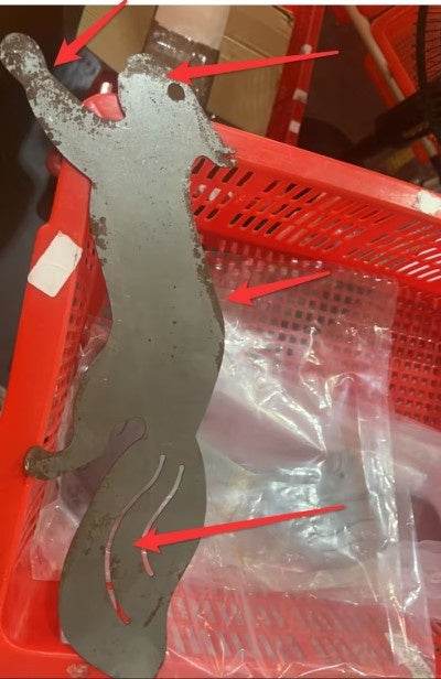 Household Rusty Squirrel Silhouette Screw Insert wood craft - Velora