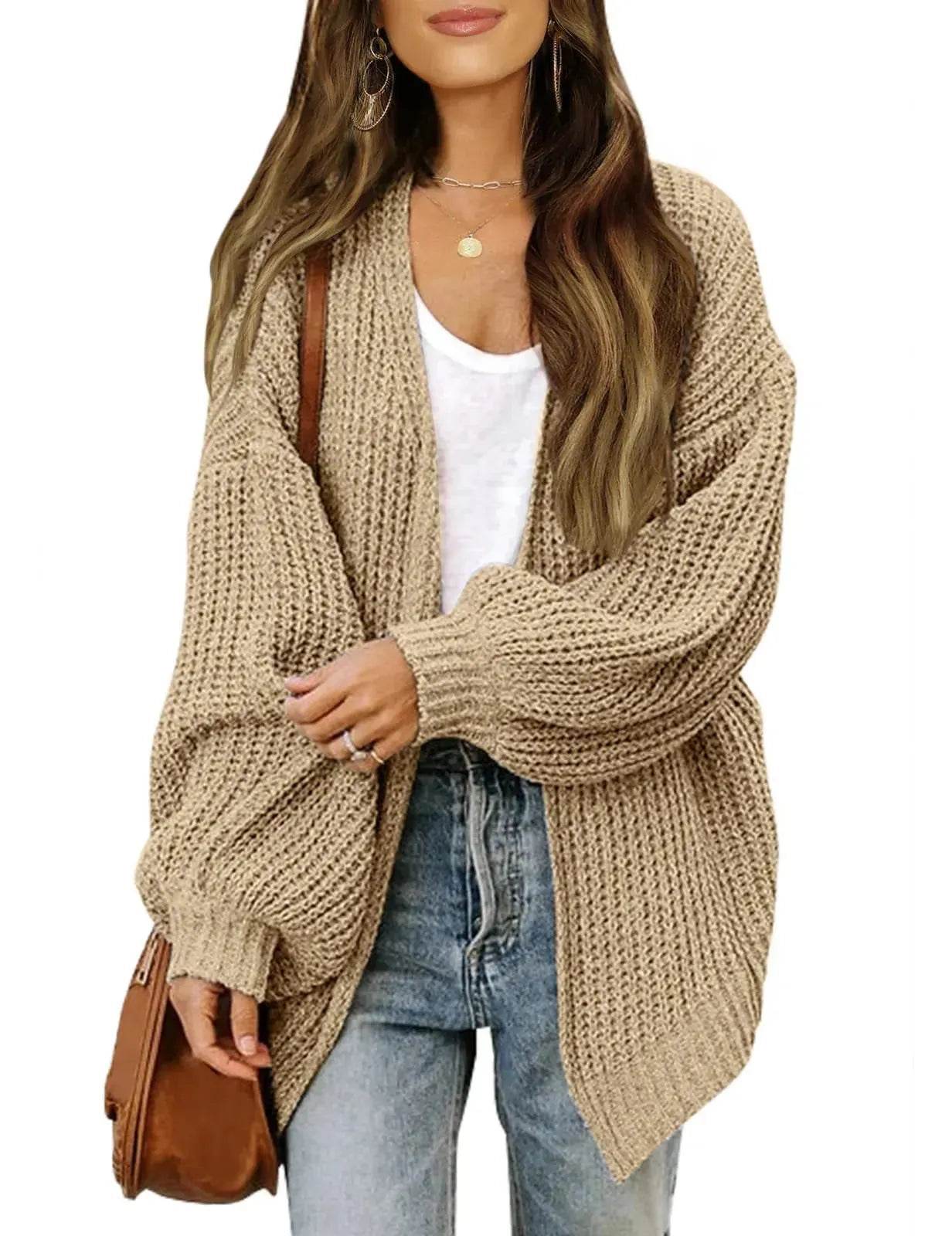 Fall fashioned jacket Knitted Cardigan sweater for women - Velora