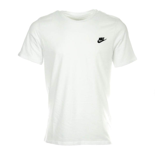 NIKE Sportswear Mens Club Embroidered Futura Tee White/Black Medium