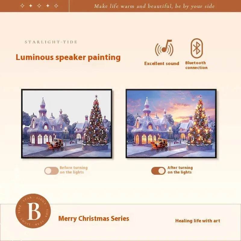 Christmas Luminous Painting Bluetooth speaker integrated gift idea - Velora