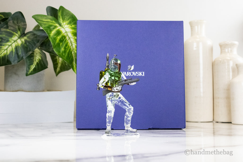 Swarovski (5619210) Star Wars Boba Fett 4.87 Inch Colored Crystal Figurine