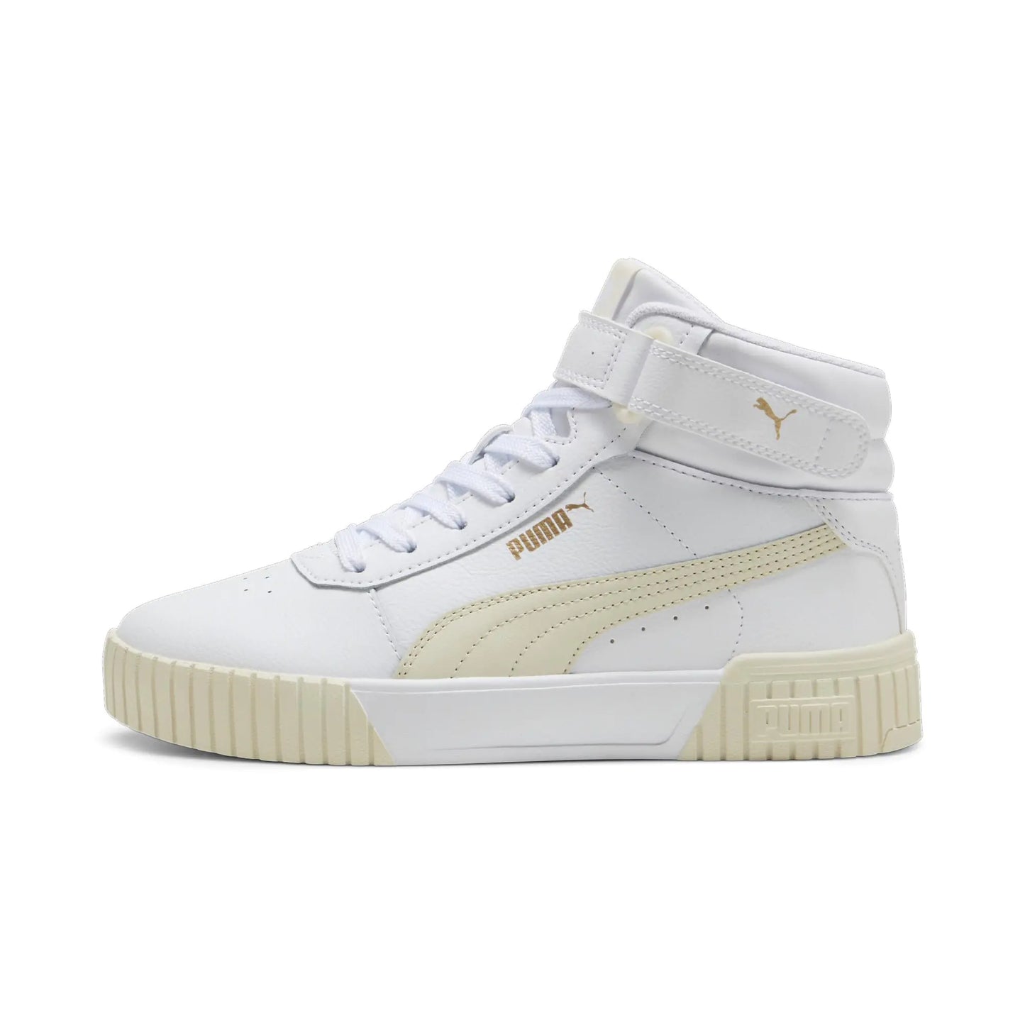 PUMA Carina 2.0 Mid Women's Sneaker - Alpine White & Gold
