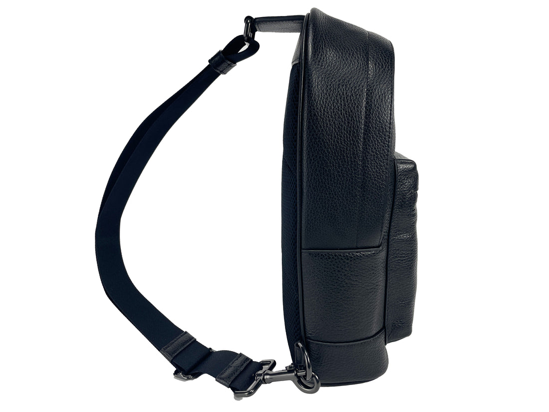 Coach West Black Pebbled Leather Sling Bag (2540)