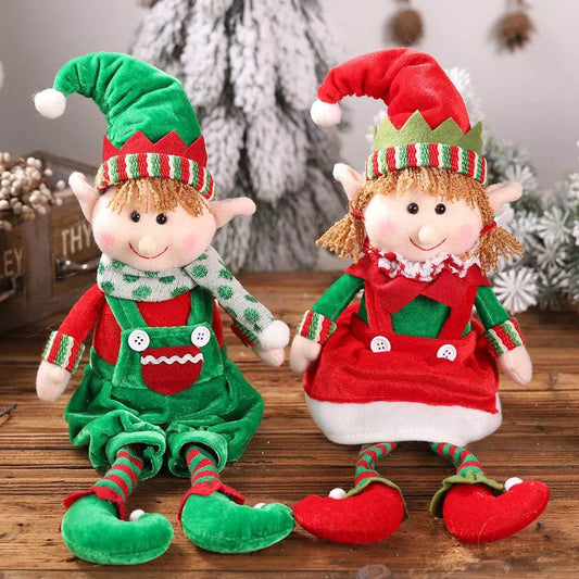 Christmas Hanging Legs Sitting Doll Ornaments - Velora
