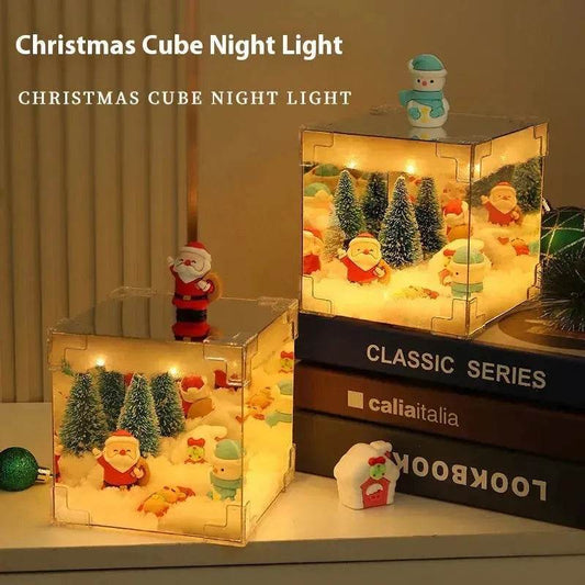 Christmas Cube Night Light Lamp Desktop Decoration Christmas gifts - Velora