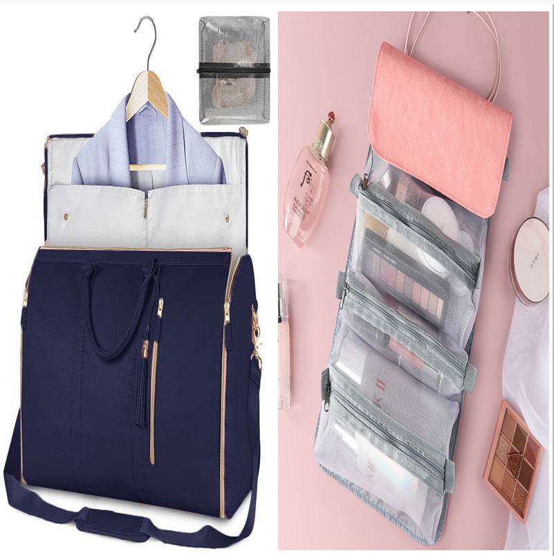Large Capacity Travel Duffle Bag Women's Handbag Folding Suit Bag Waterproof Clothes Totes - Velora