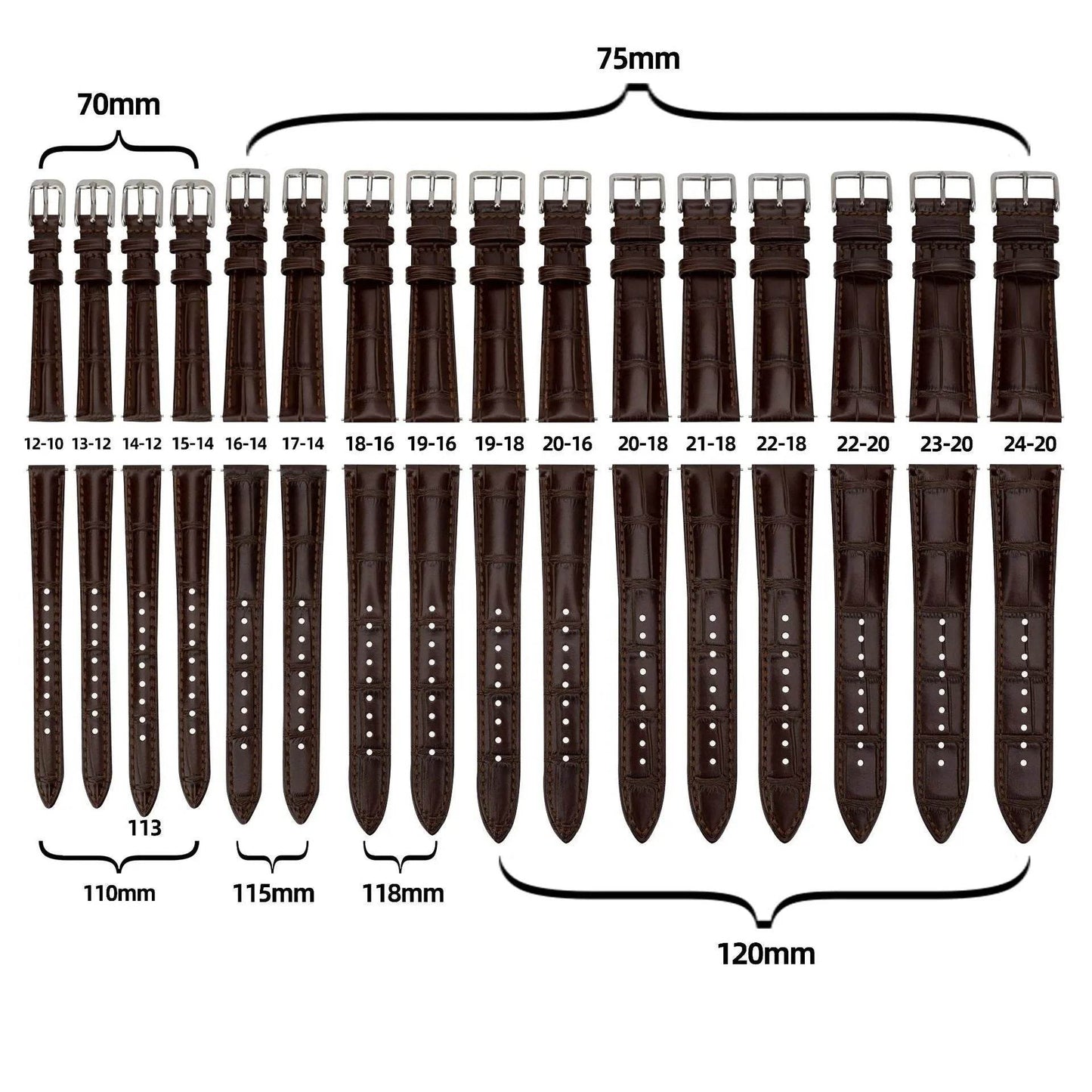 Bamboo Pattern Cow Leather Watch Strap Unisex - Velora